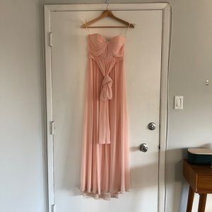 COPY - Birdy Grey Grace Convertible Bridesmaid Dress, Size Small, Blush Pink